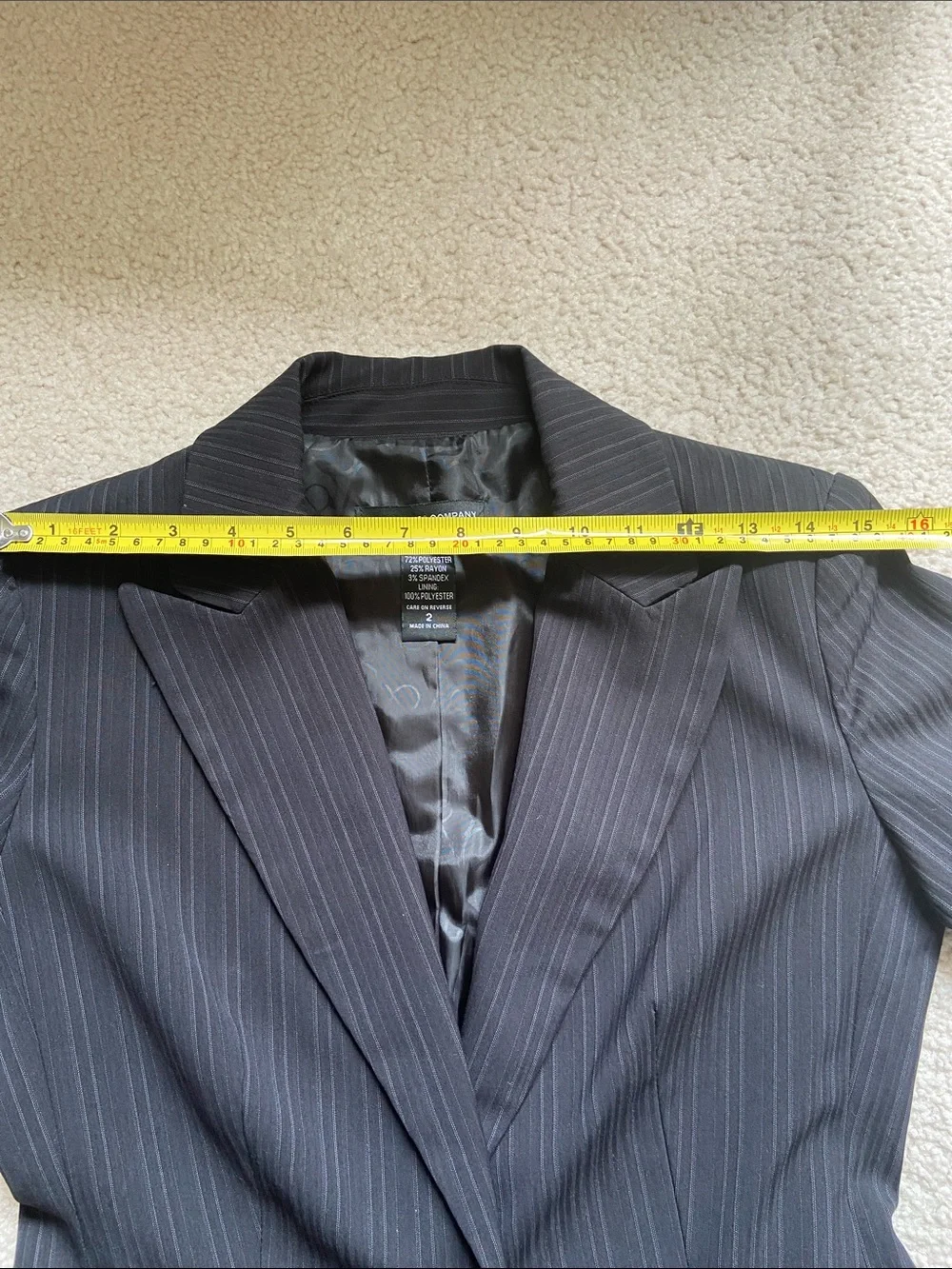 Like New! New York & Company Pinstripe Blazer – Size 2 – Black– Career/Office